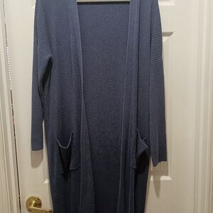 Aerie Navy Open Front Cardigan